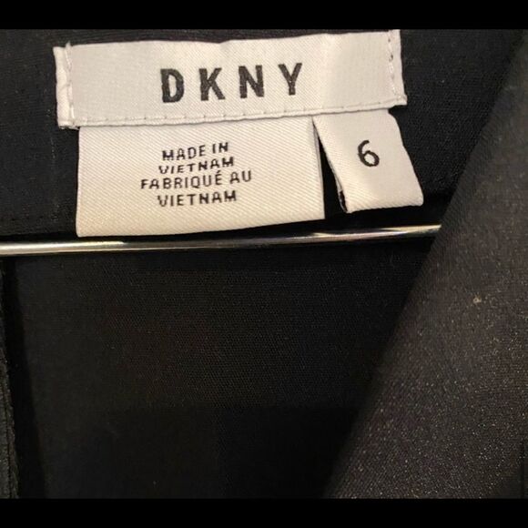 DKNY STRETCHY FITTED V NECK SHORT SLEEVE DRESS 6 - Picture 6 of 6